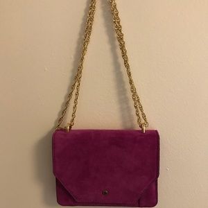 Suede Hot Pink Cocktail Bag